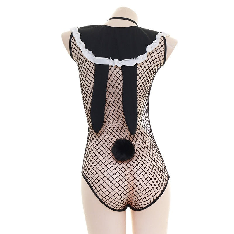 Fishnet Bunny Bodysuits Lingerie Set