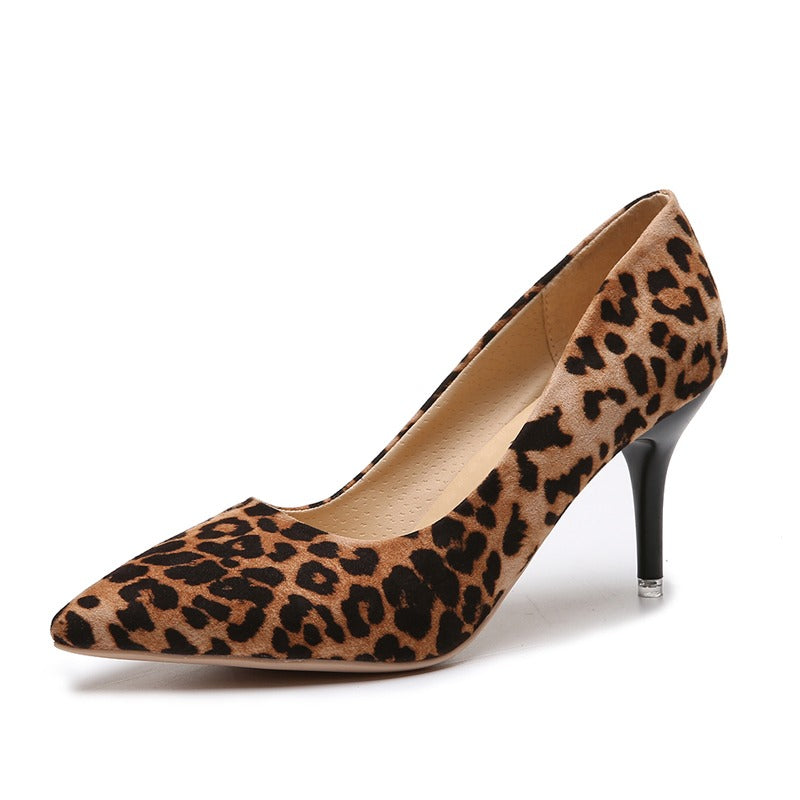 Suede Pointed-Toe Stiletto-Heel Pumps