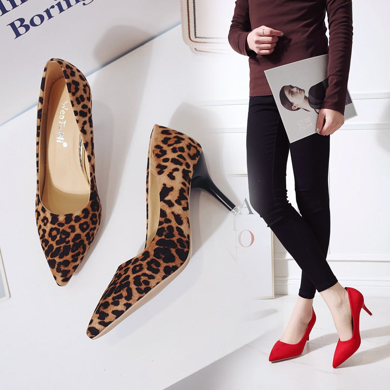 Suede Pointed-Toe Stiletto-Heel Pumps