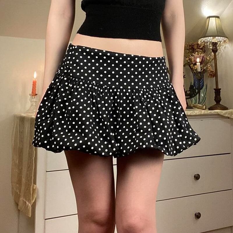 Femboy Polka Dot Puffy Skirt