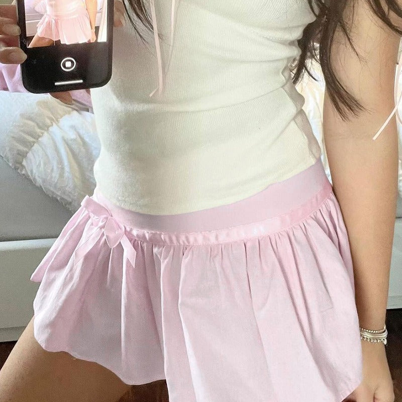 Pink Lissom French Skirt with Bow