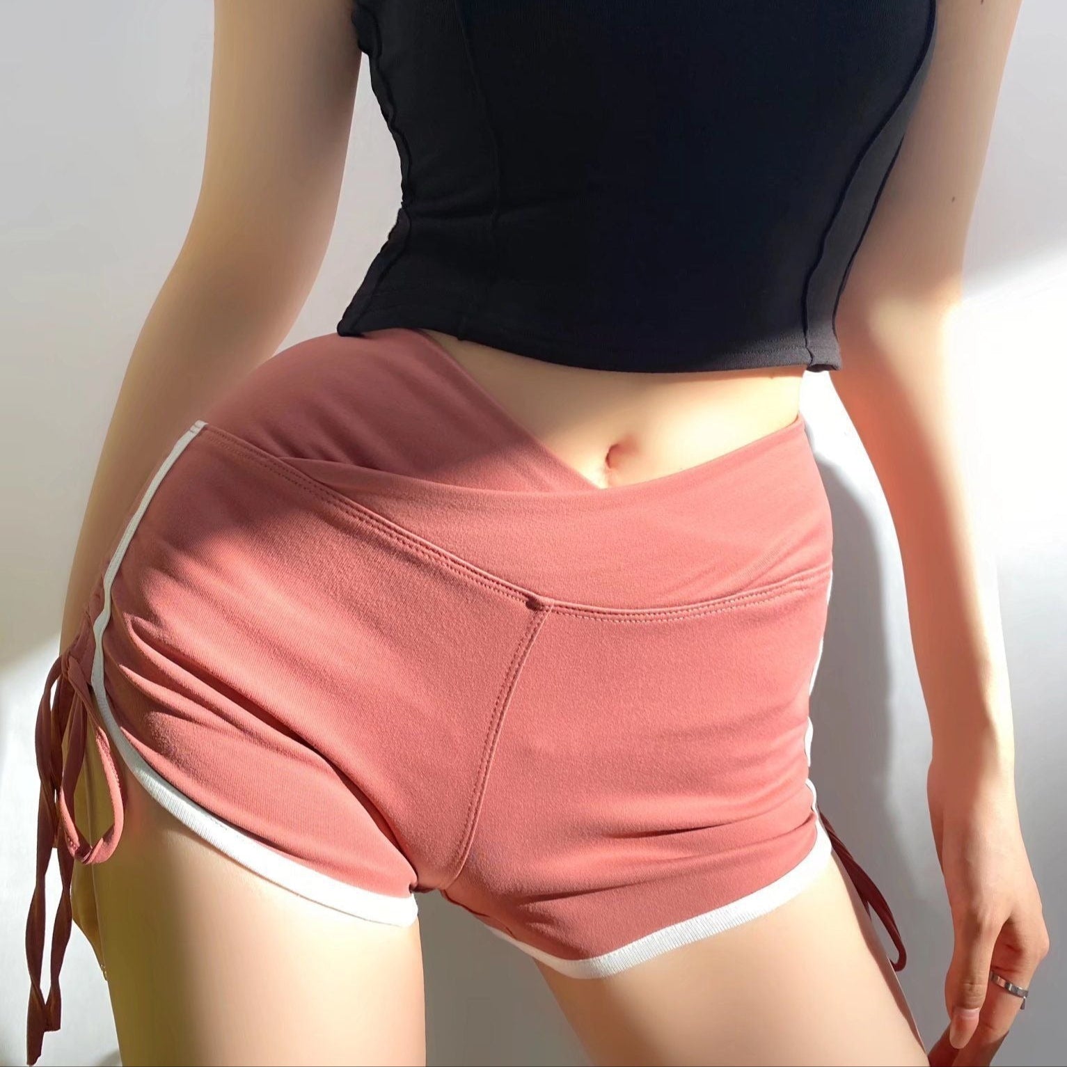 Fitness Drawstring Booty Shorts