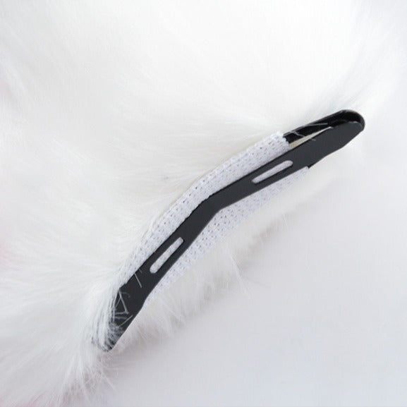 Furry Cat Ears Knotted Headband