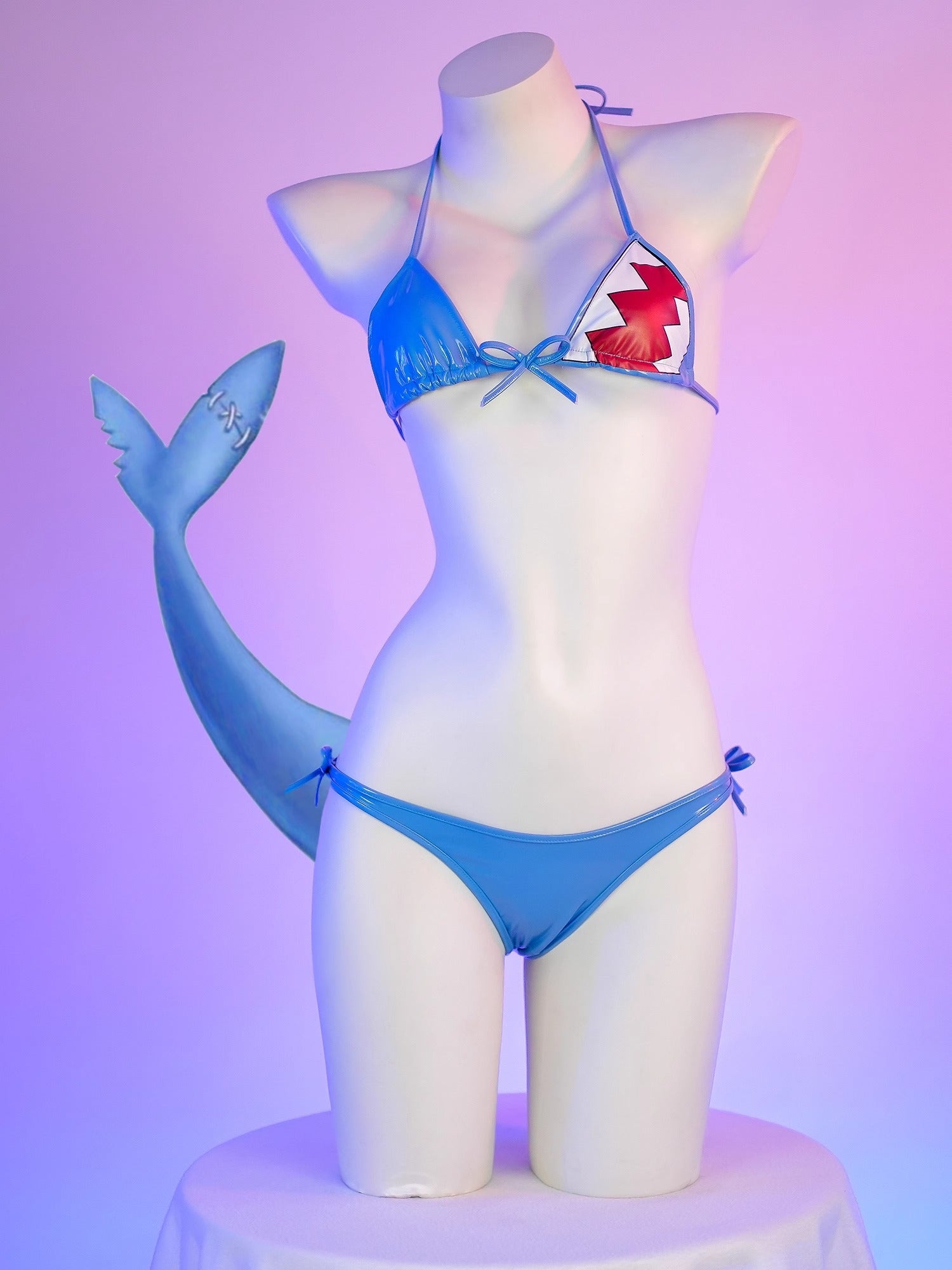 Gawr Gura Shark Girl Leather Bikini