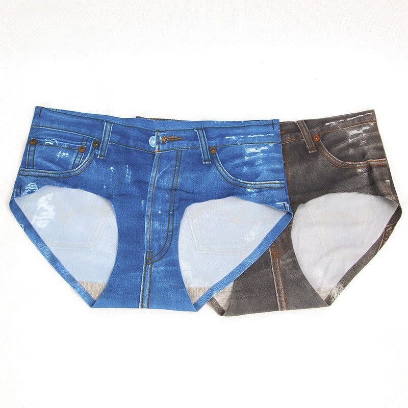 Imitation Denim Ice Silk Underwear