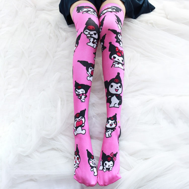 Kuromi Thigh High Socks