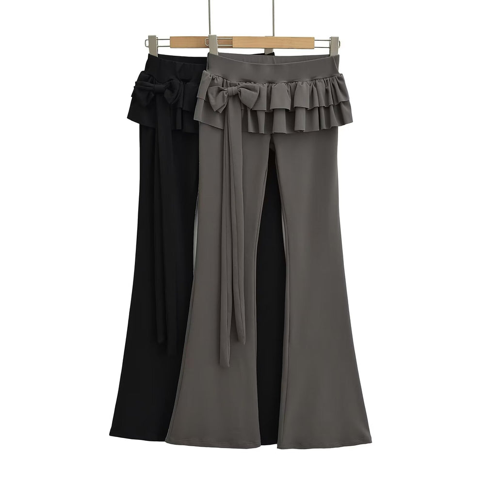 High Waist Long Flare Pants