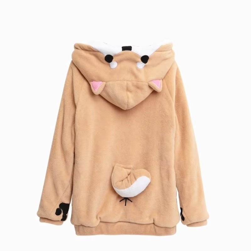 Lovely Doge Plush Hoodie