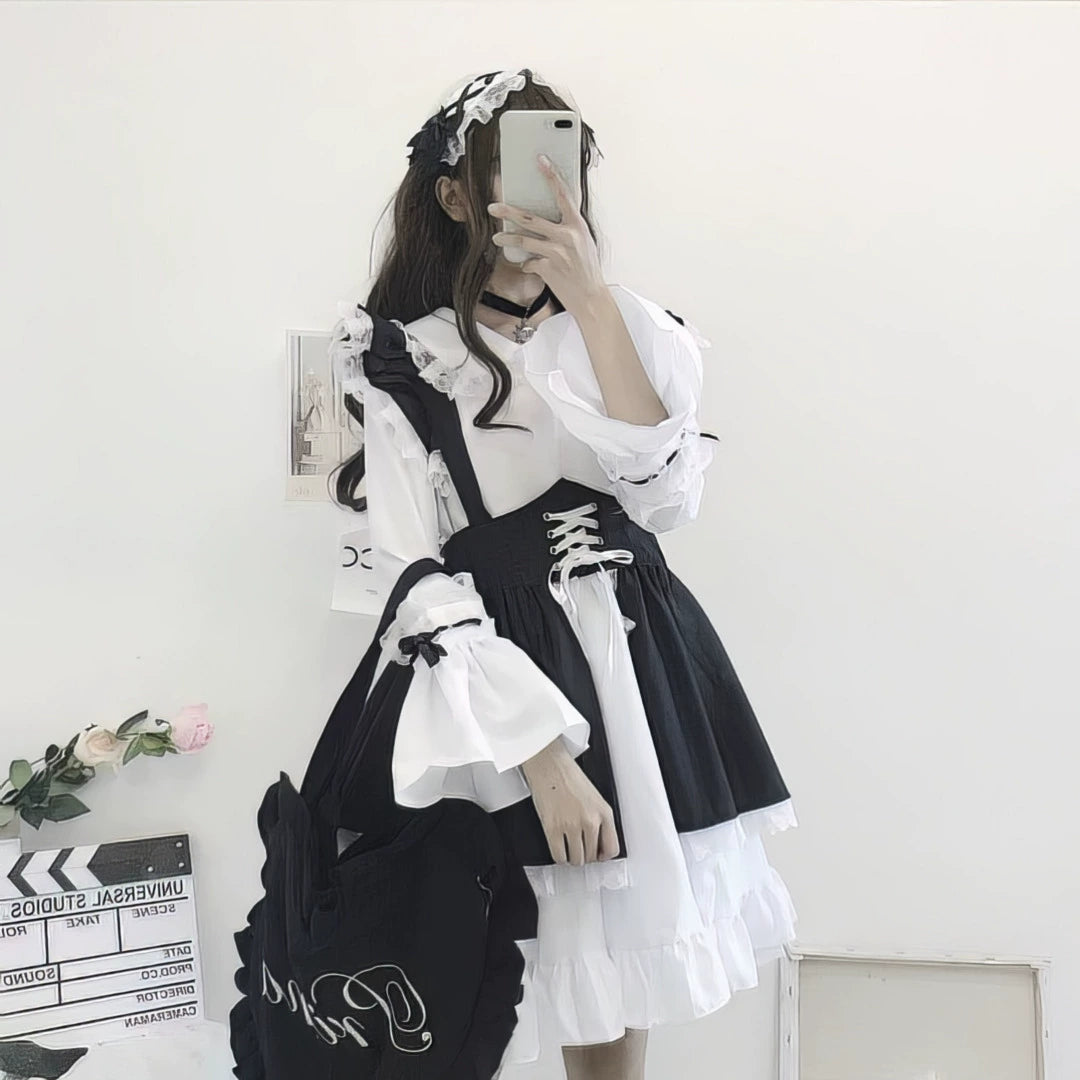 Black and White Maid Dress Set.