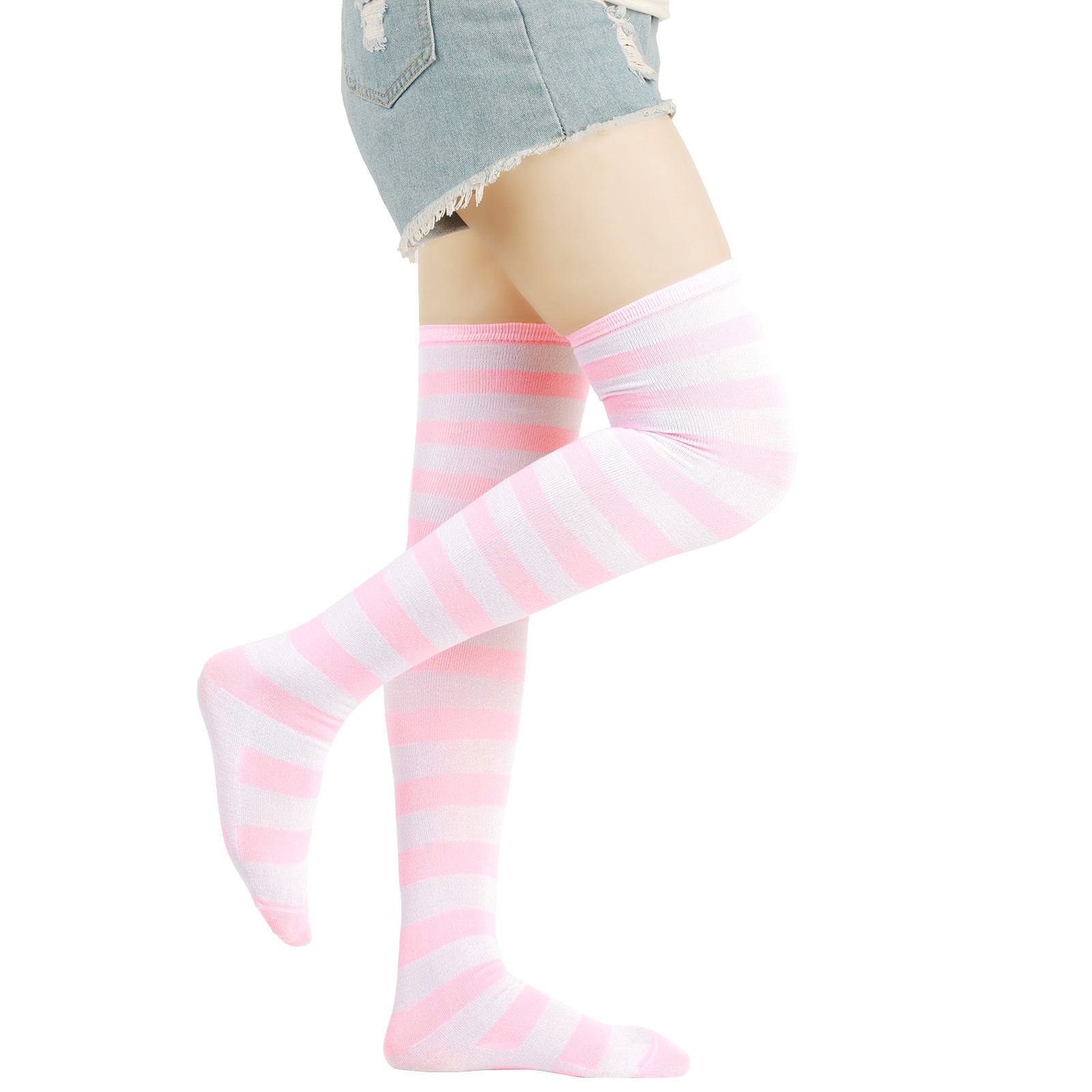 Cotton Cat Paw Striped Stockings