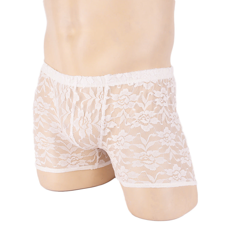 Sheer Lace Boxer Briefs