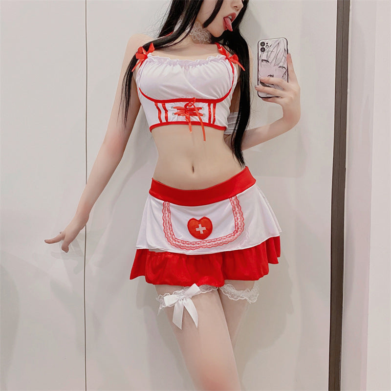 Red Nurse Cosplay Outfit