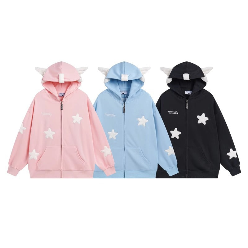 Cute Wing Ears Star Hoodie