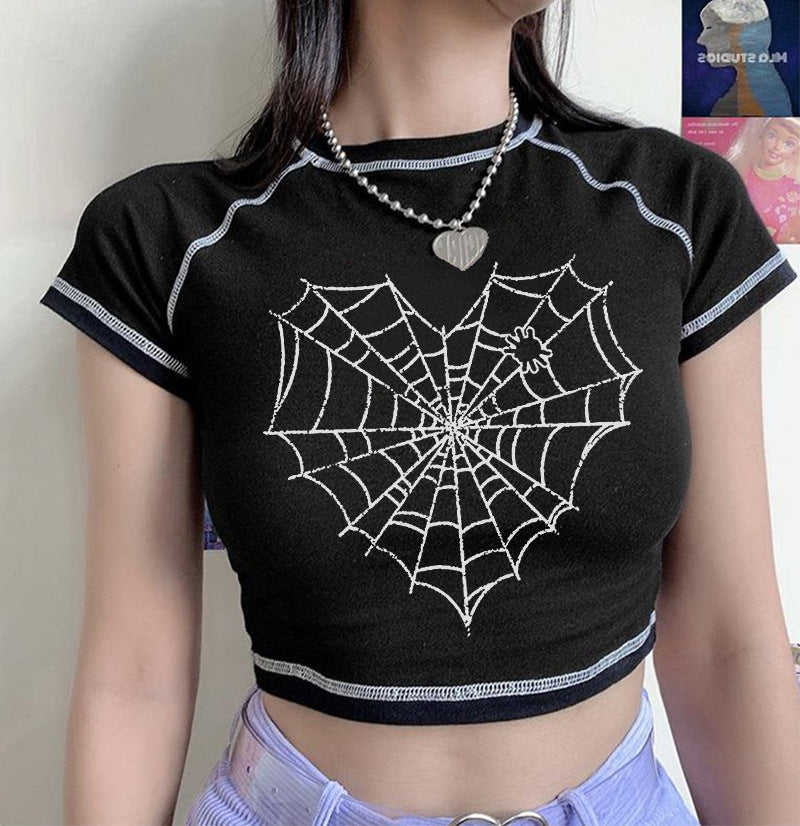 Fashion Gothic Crop T-shirt