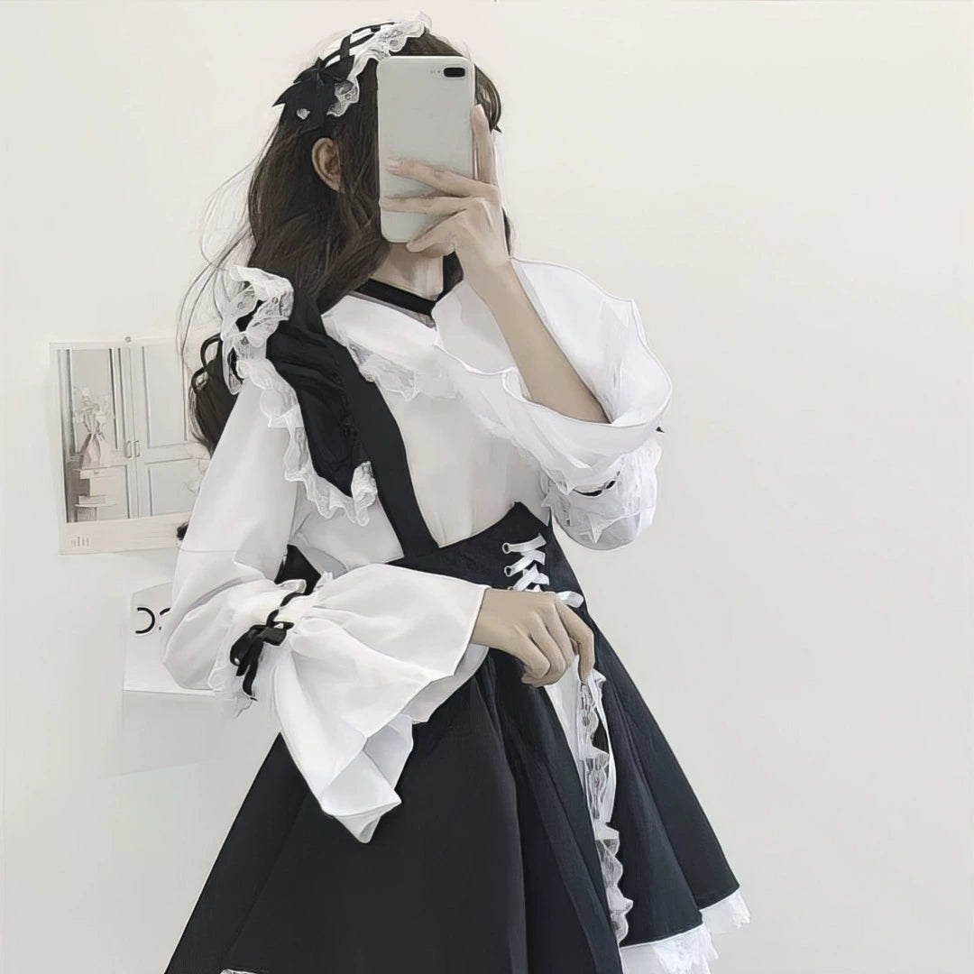 Black and White Maid Dress Set.