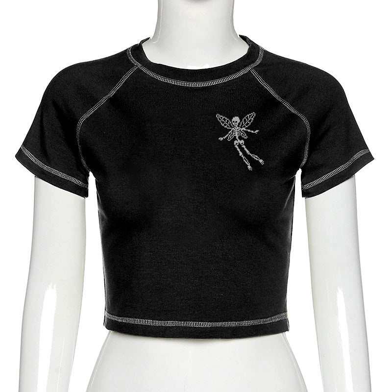 Fashion Gothic Crop T-shirt