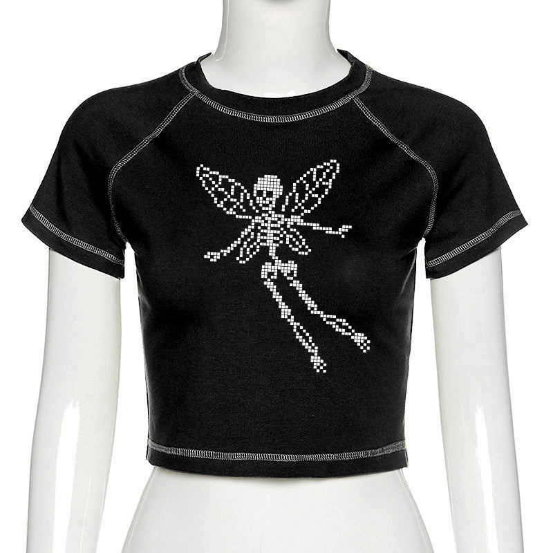 Fashion Gothic Crop T-shirt