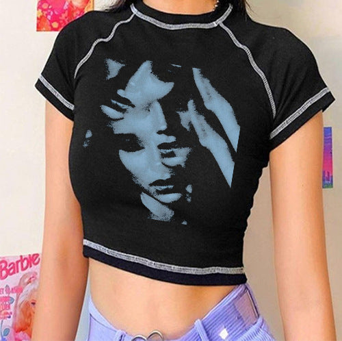 Fashion Gothic Crop T-shirt