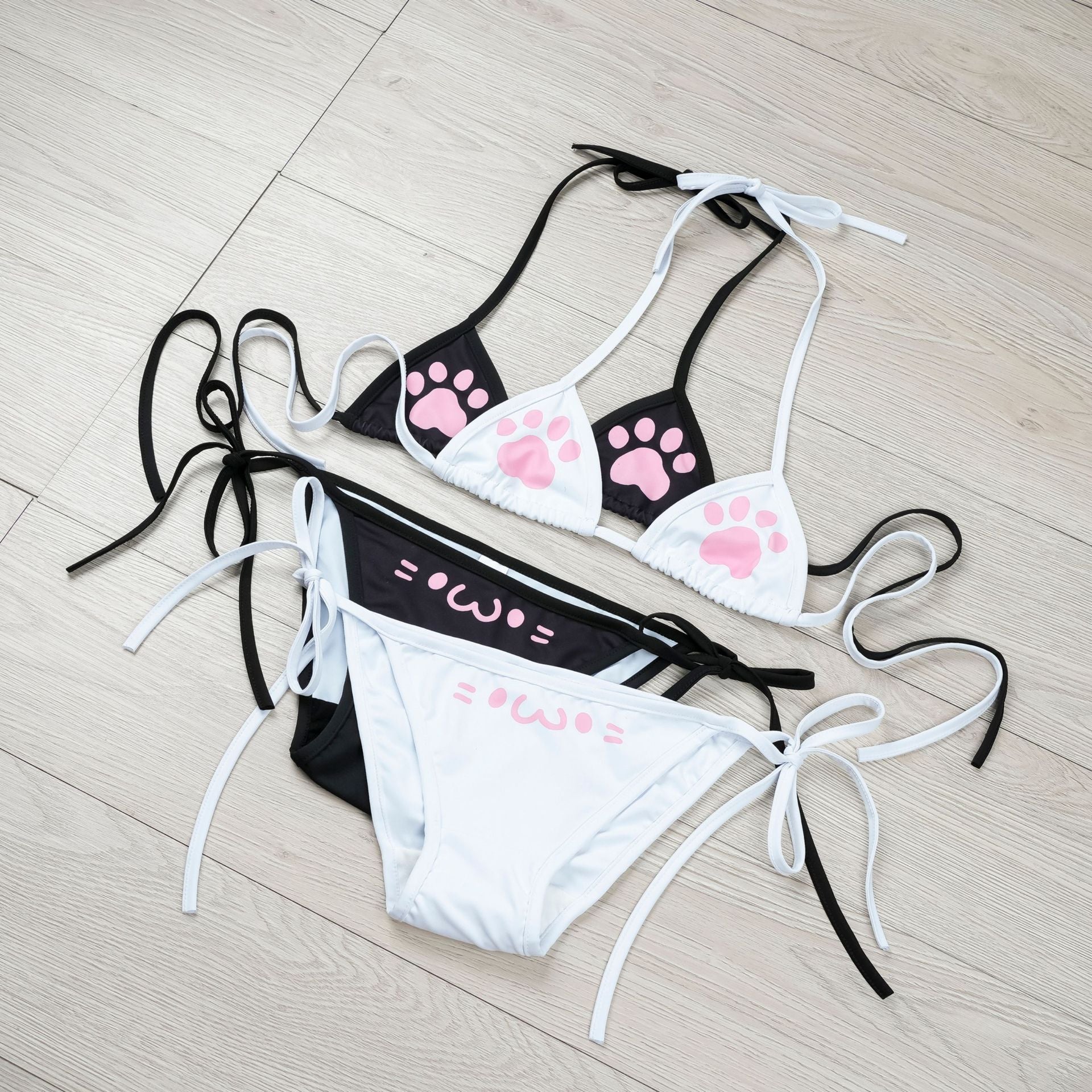 Kaomoji Cat Paw Bikini