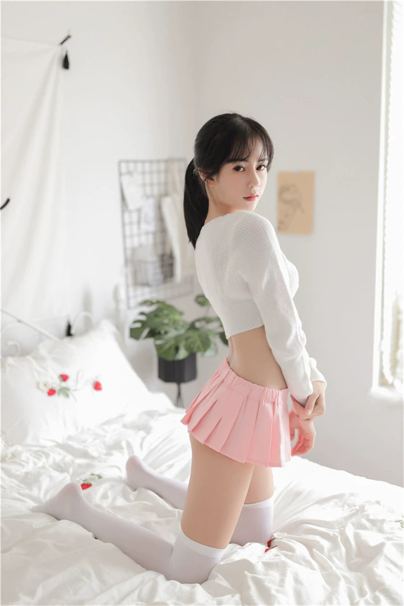 Cute Mini Pleated Femboy Skirt