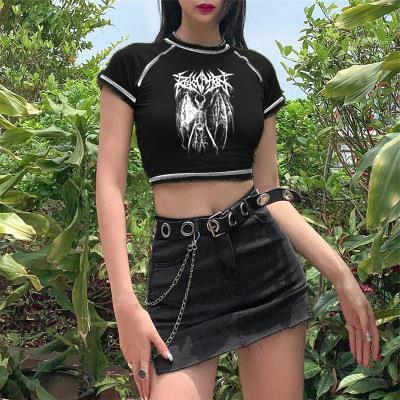 Fashion Gothic Crop T-shirt