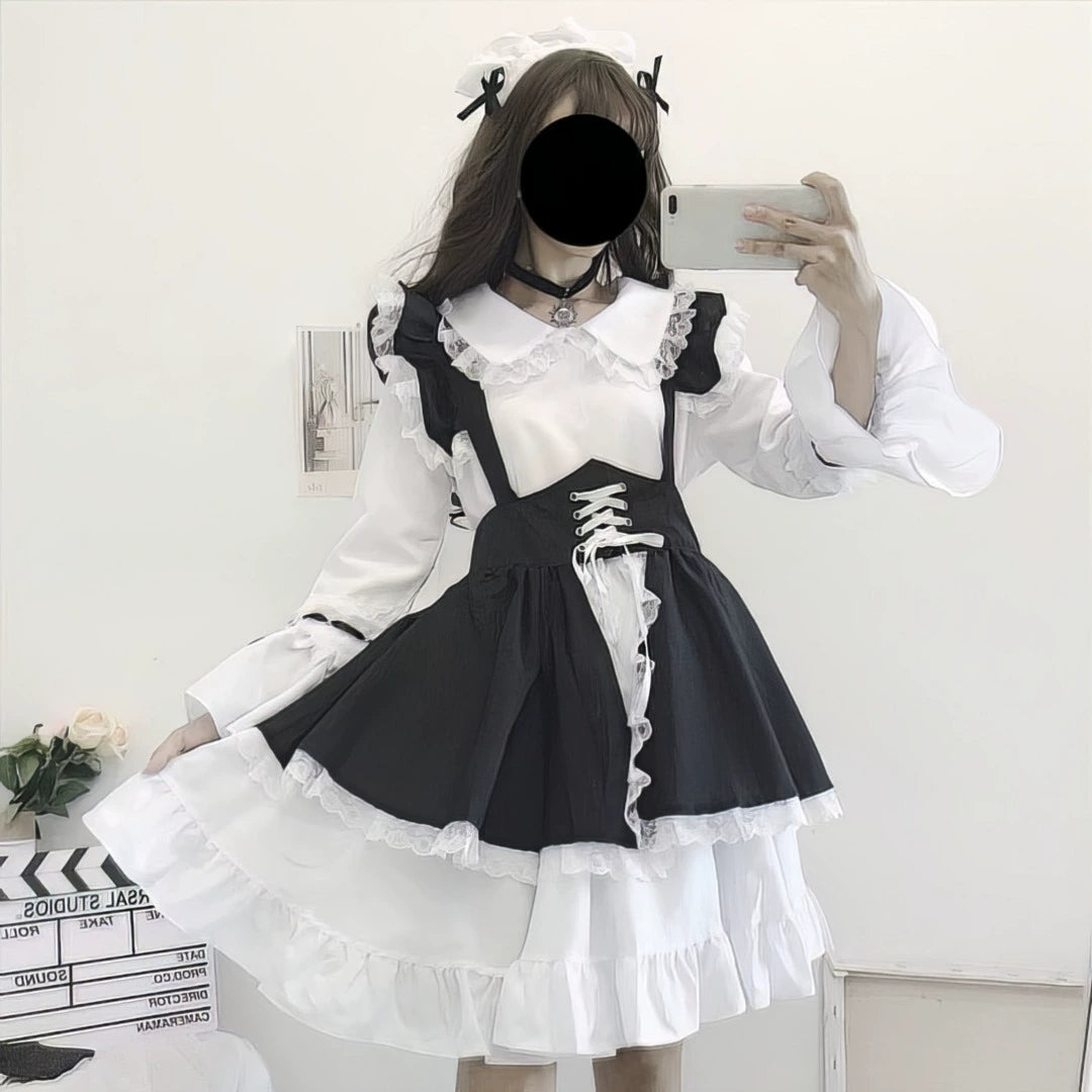 Black and White Maid Dress Set.