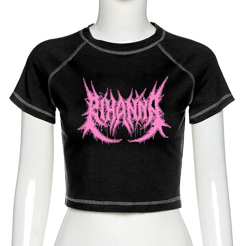 Fashion Gothic Crop T-shirt