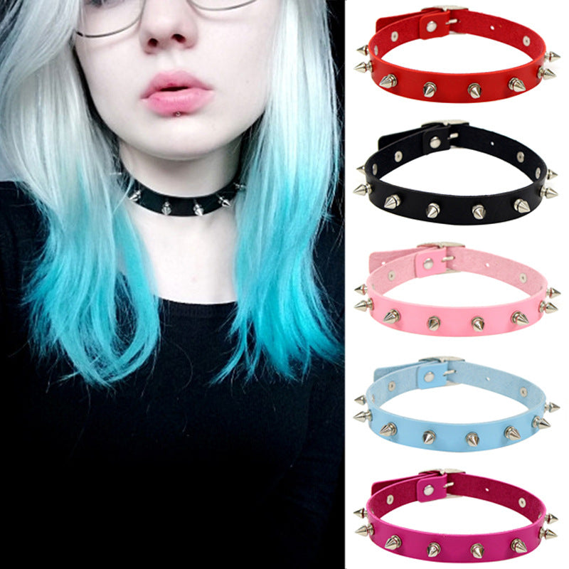 Goth Pointy Studded Choker