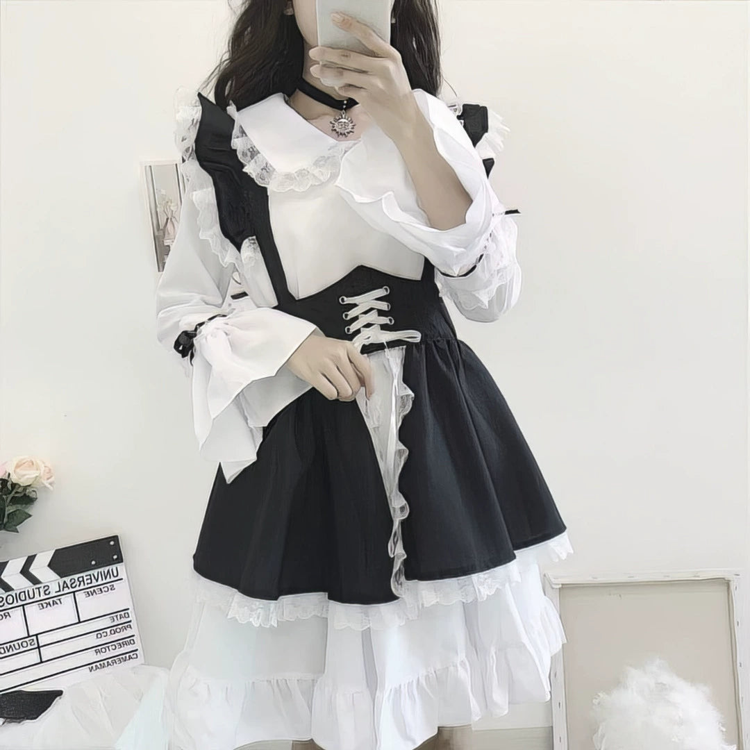 Black and White Maid Dress Set.