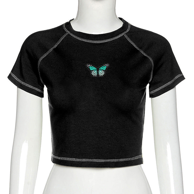 Fashion Gothic Crop T-shirt