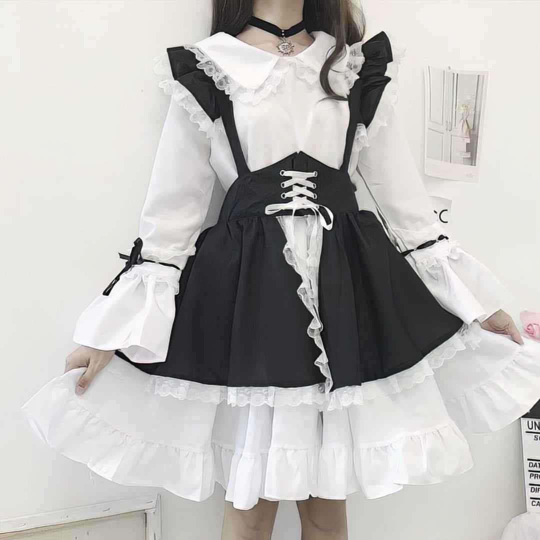 Black and White Maid Dress Set.