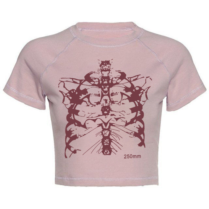 Fashion Gothic Crop T-shirt