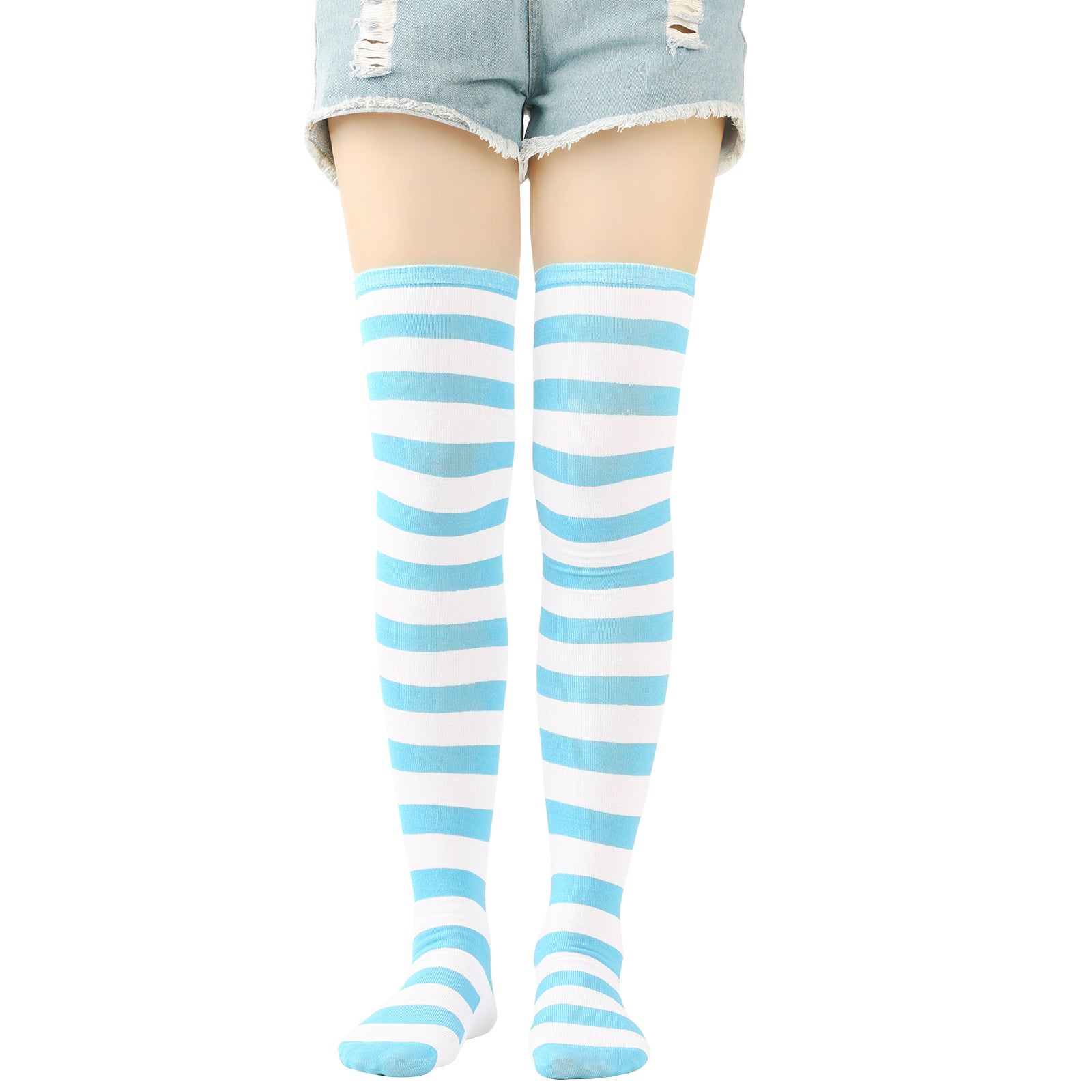 Cotton Cat Paw Striped Stockings