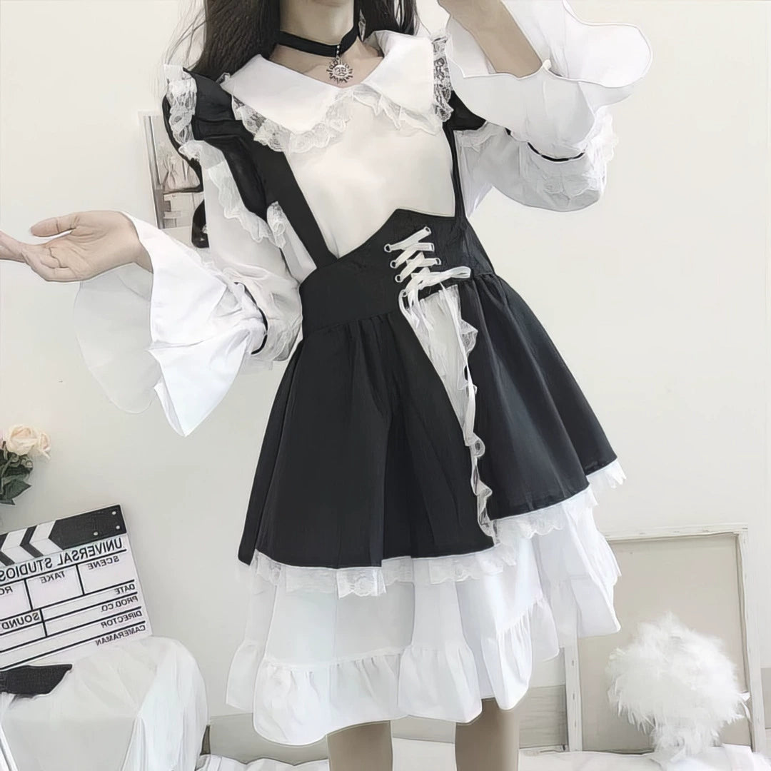 Black and White Maid Dress Set.