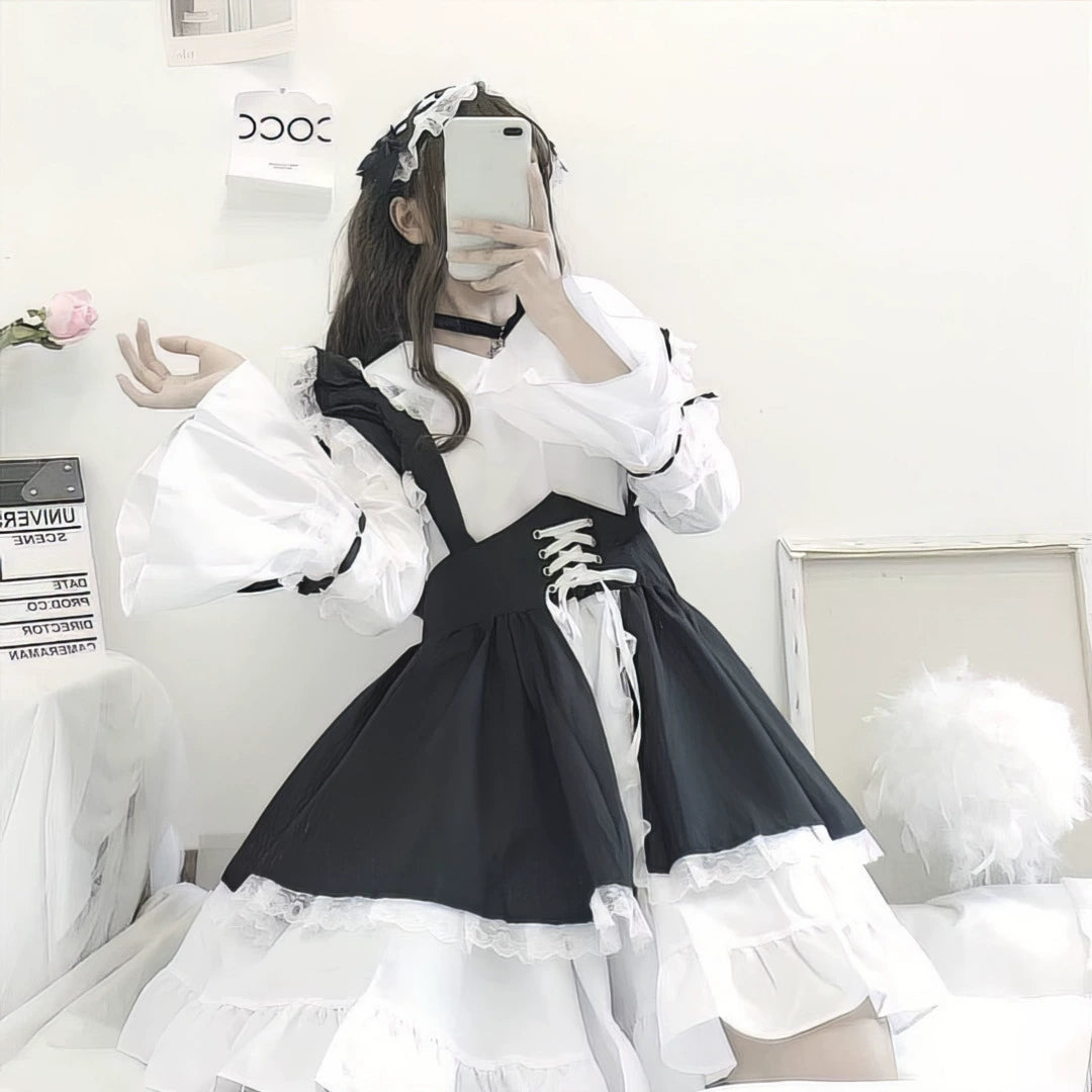 Black and White Maid Dress Set.