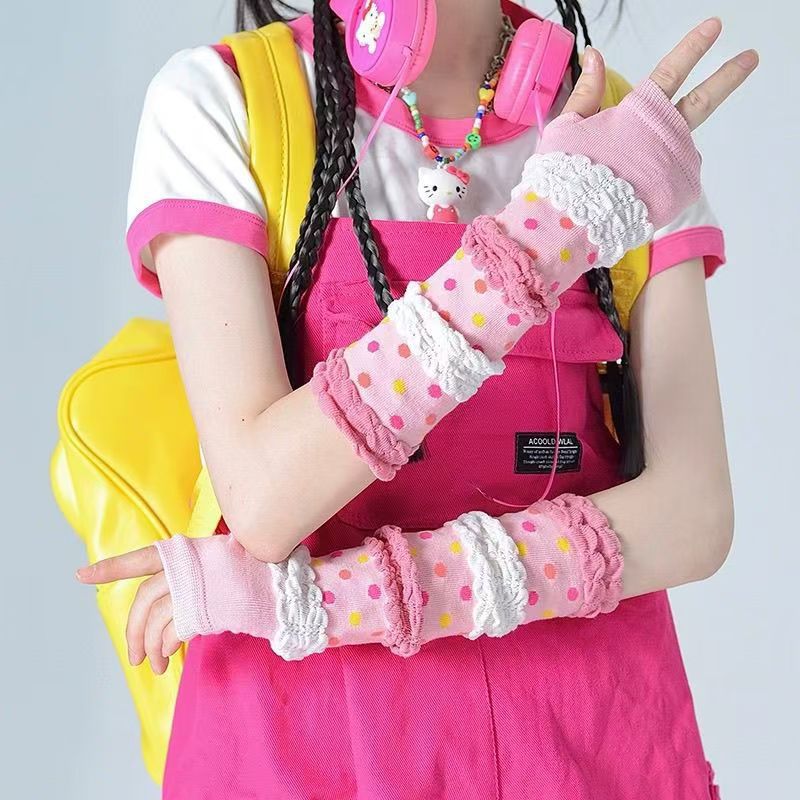 Bubble Polka Dot Arm Warmers