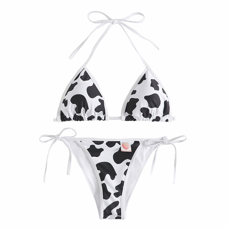 Sexy Cow Femboy Triangle Bikini