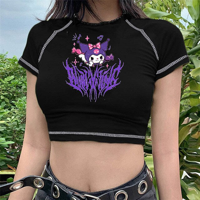 Fashion Gothic Crop T-shirt