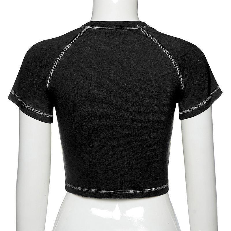 Fashion Gothic Crop T-shirt