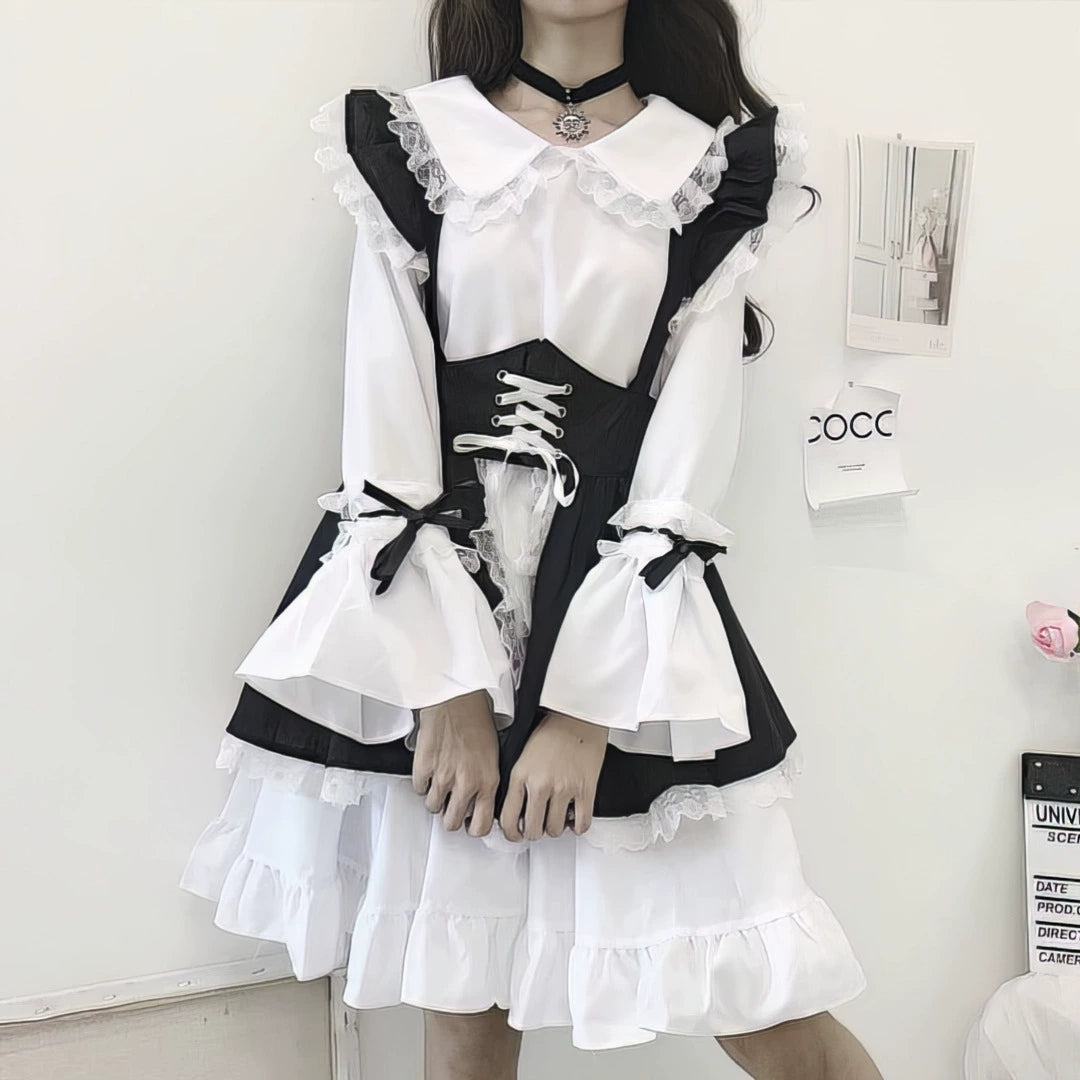 Black and White Maid Dress Set.