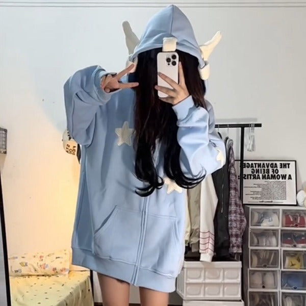 Cute Wing Ears Star Hoodie