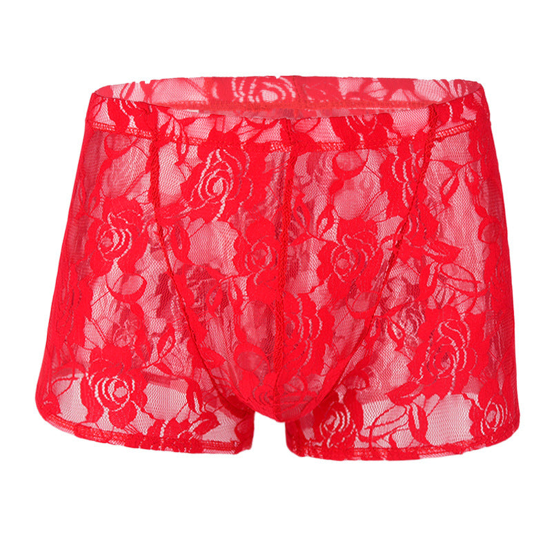 Sheer Lace Boxer Briefs