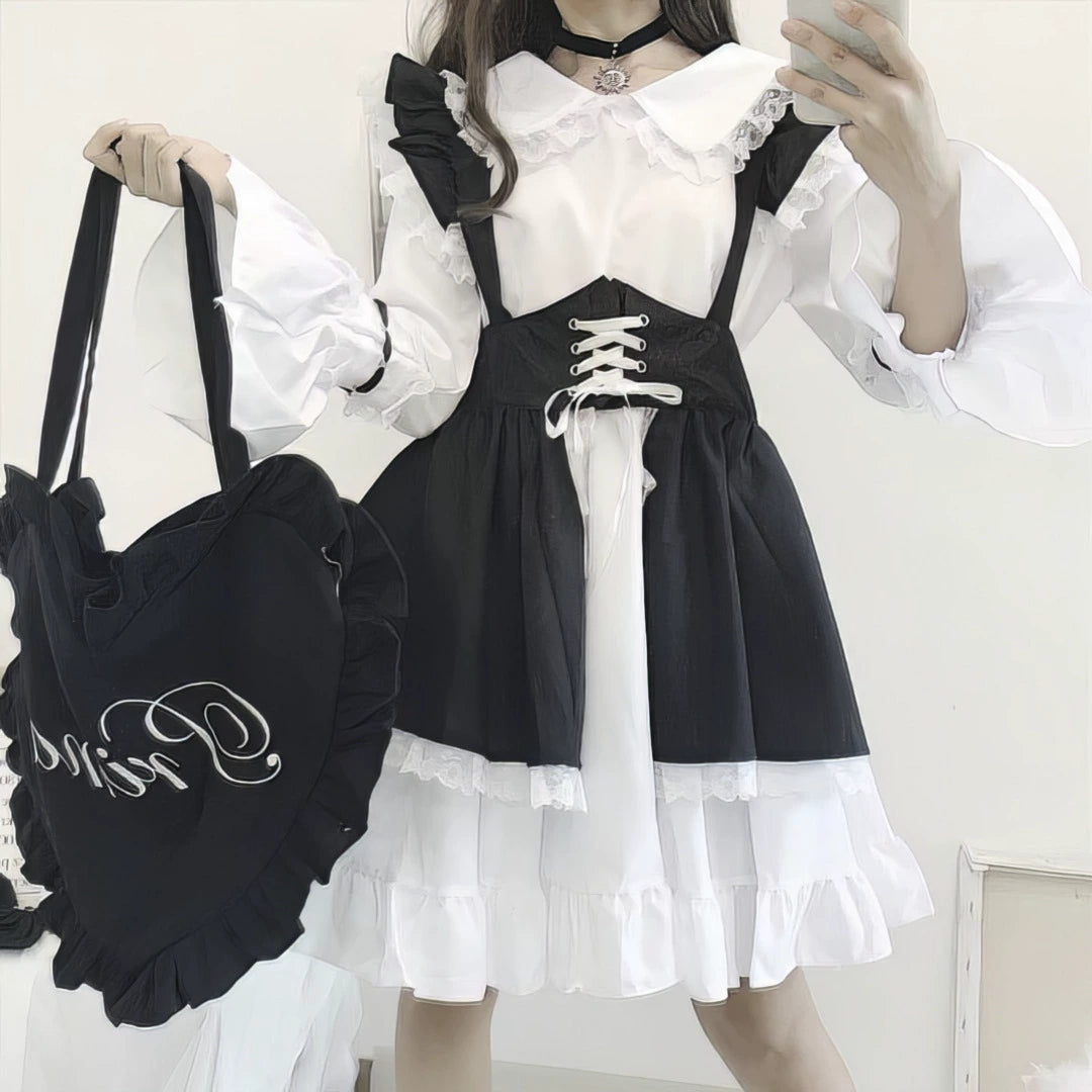 Black and White Maid Dress Set.