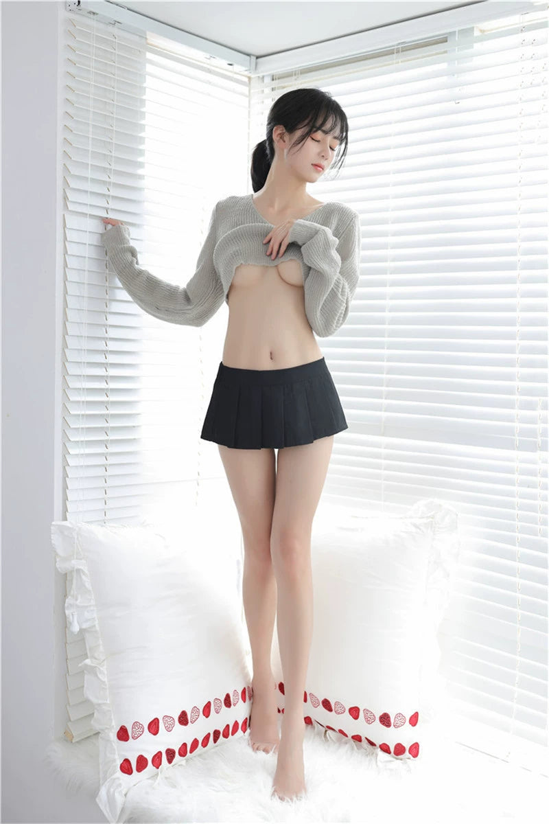 Cute Mini Pleated Femboy Skirt