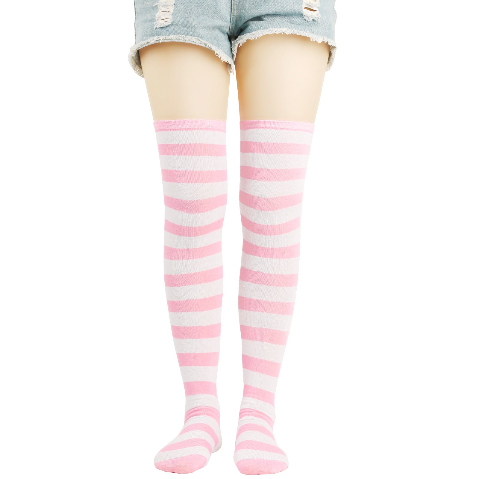 Cotton Cat Paw Striped Stockings