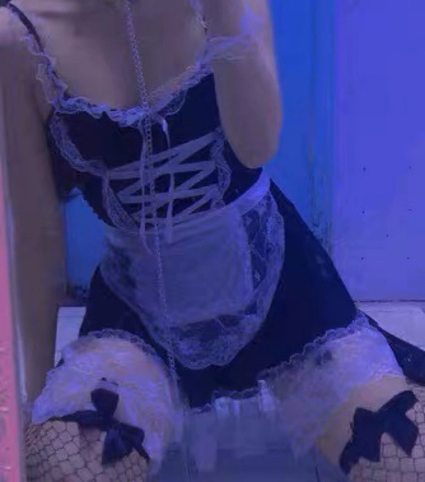 Lace Maid Cosplay Costume.