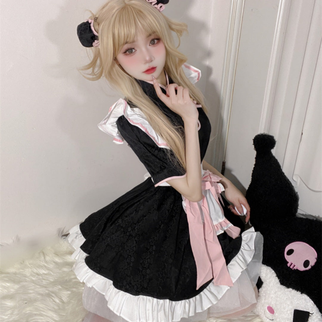 Hollow Cheongsam Maid Outfit