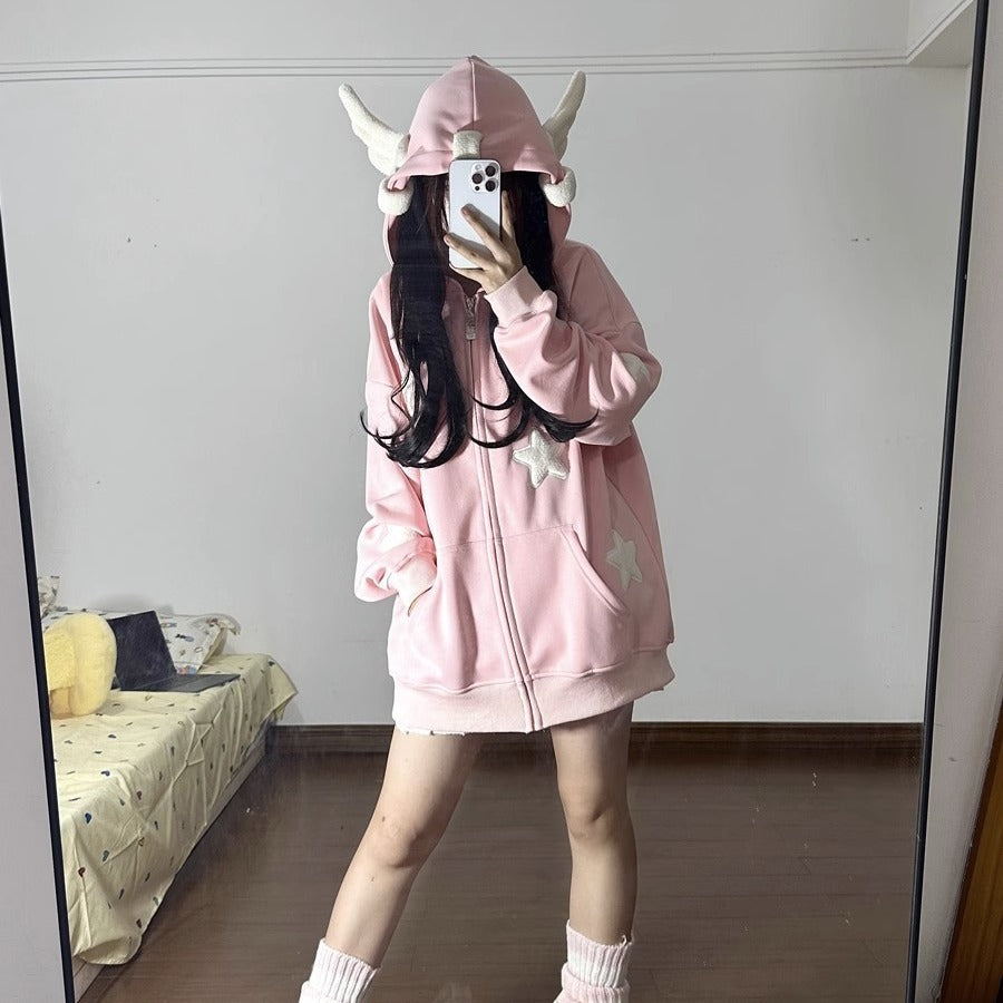 Cute Wing Ears Star Hoodie