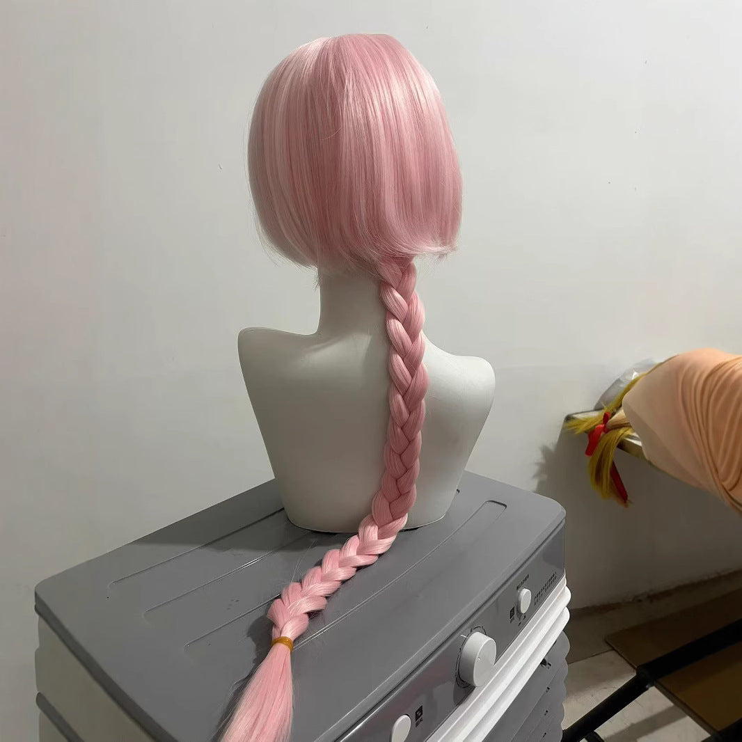 Pink Highlights White Femboy Astolfo Wig