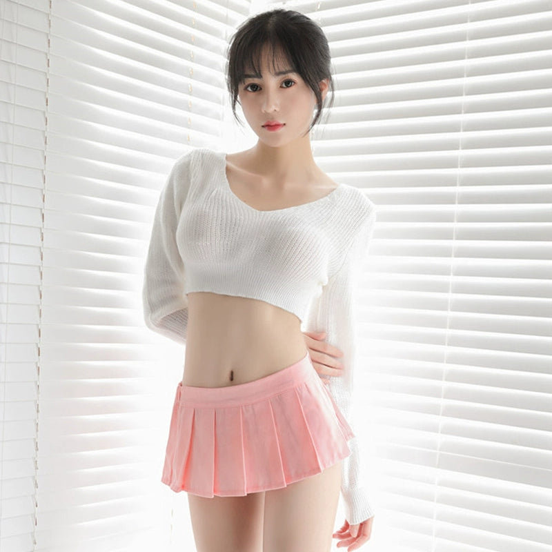 Cute Mini Pleated Femboy Skirt